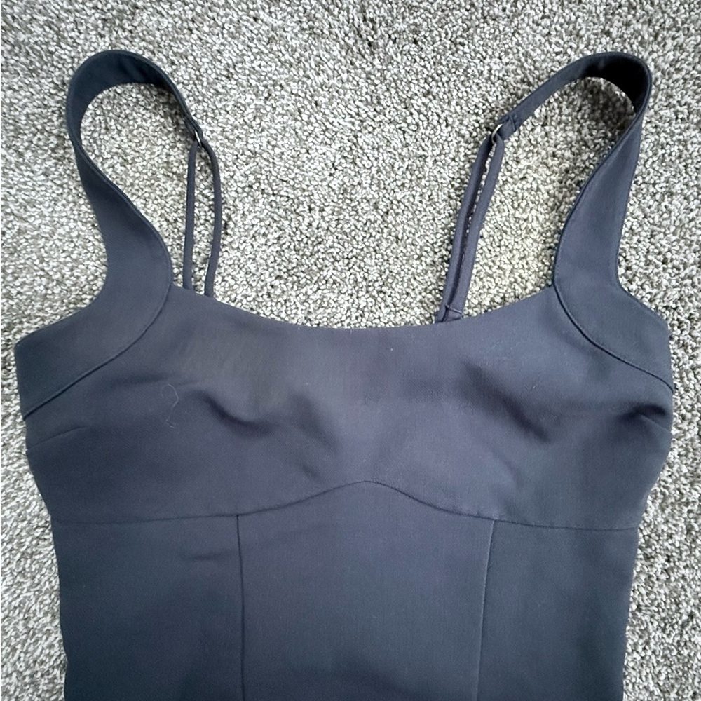 Navy corset style crop top